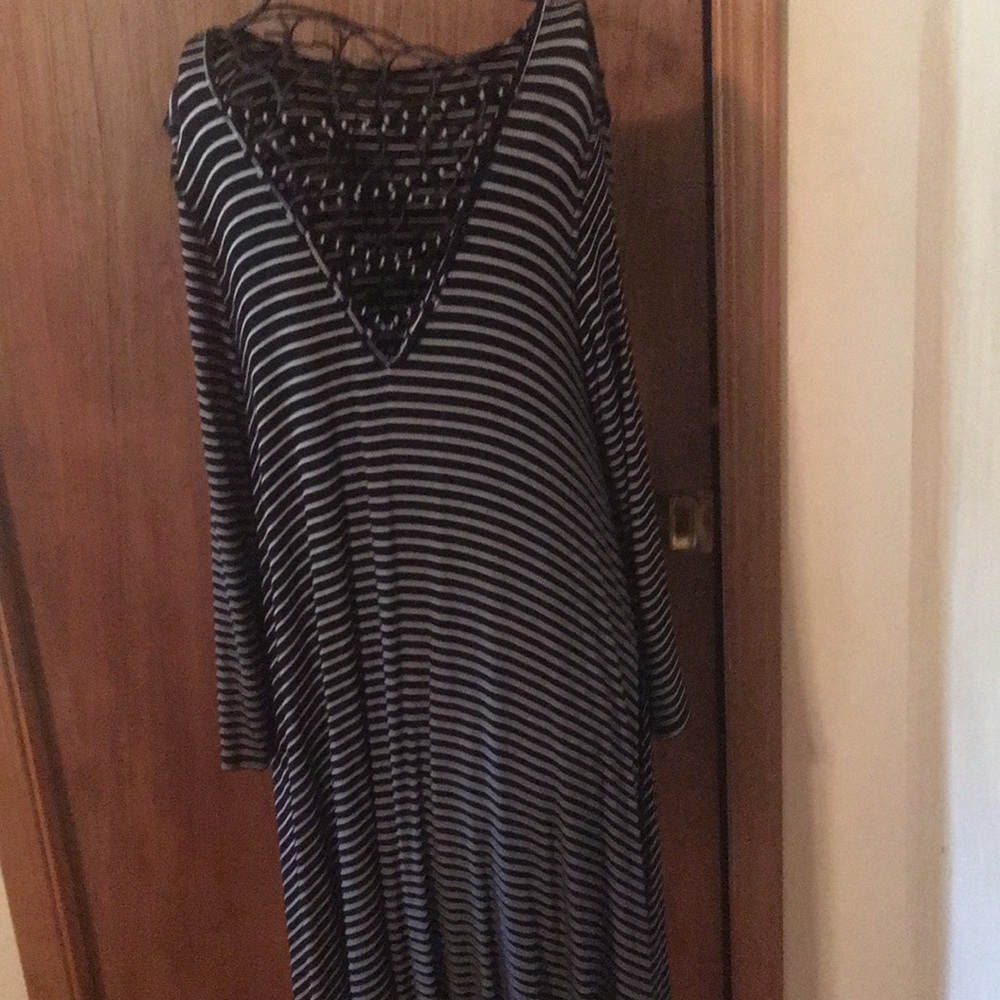 Stripped dress.